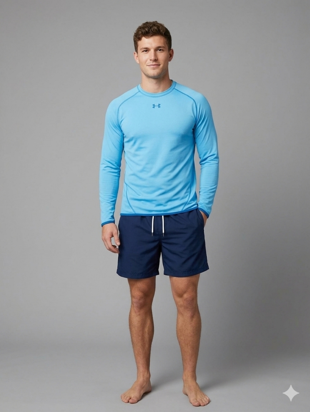 Mens UnderArmour Reversible Aquamarine Blue Long Sleeve XL - Picture 11 of 11